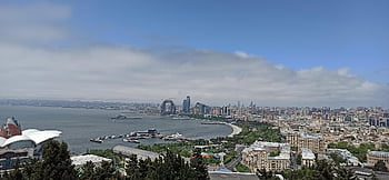 baku, caspian Sea, island, sea, ocean, city, landscape, marine