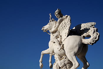 γλυπτική, άγαλμα, πολεμιστής, place de la concorde, φύση, άλογο, Παρίσι, Γαλλία