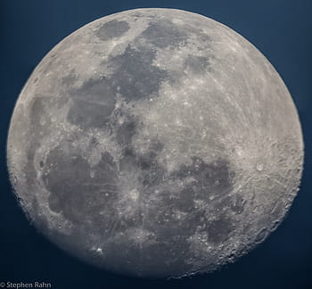 moon, waxing gibbous, 91 percent full, composite, six exposures, 6d, 2014, night sky, lunar surface, craters, dark areas
