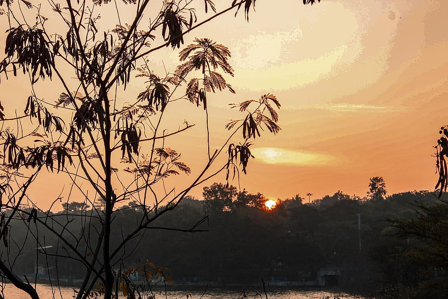 water, sky, sun, sunset, clouds, nature, sunrise, dusk, landscape, sea, beach