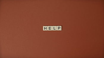 Pomoc, scrabble dlaždice, hnědý povrch, detailní záběr, konceptuální obrázek, copyspace, slovo POMOC, scrabble dopisy, text na povrchu, minimalistický design, 求助