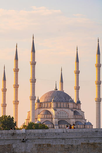 mešita selimiye, edirne, krocan, kupole, minarety, svítání, Architektonická velkolepost, mešita architektura, historický mezník, islámské architektury, Edirne Turecko