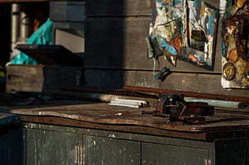 Werkzeug, Werkstatt, Werkbank, funktioniert, Metall, Kunst, alt, Holzschrank
