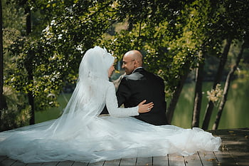 pár, svatba, milovat, žena, muž, nevěsta, ženich, manželství, romantický, milenci, manželka