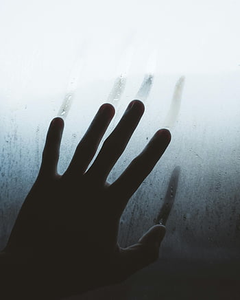 窓に触れる手、 曇った窓、 神秘的なシルエット、 抽象効果、 ムーディーな雰囲気、 手のシルエット、 霧のガラス、 ウィンドウテクスチャ、 影の効果、 屋内シーン、 抽象的な写真