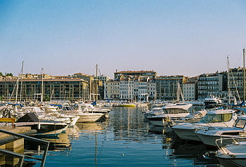 port, boats, sailboats, port City, sunrise, water, marseille, nature, france