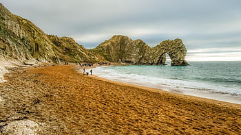 beach, ocean, coast, arch, rocks, sea, bay, durdle Door, dorset, landscape, jurassic Coast