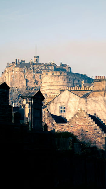 edinburgh hrad, historické architektury, panoráma, Skotsko, Spojené království, pohled, historické památky, panorama Edinburghu, pohled na hrad, skotský hrad, historické místo