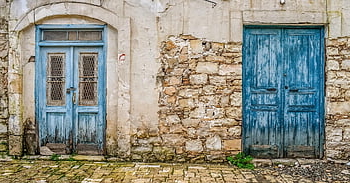 doors, façade, old House, architecture, traditional, wall, exterior, village, doros, cyprus, brown Door