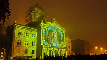 laser Show, laser Projection, light Show, bern, federal Building, switzerland, art, starlight Events Lumine Projections