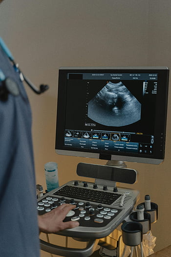 lékař, ultrazvukový stroj, Zdravotník, klinické prostředí, lékařské vybavení, ultrazvukové zobrazování, Diagnostické zobrazování, lékařská technologie, zdravotnický pracovník, lékařské vyšetření, ultrazvukové vyšetření