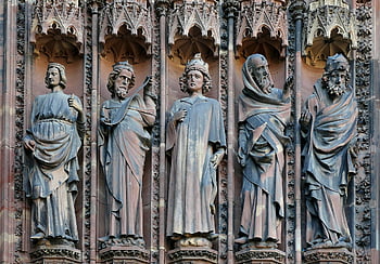 strasbourg, cathedral, notre Dame, prophets, gothic, sculpture