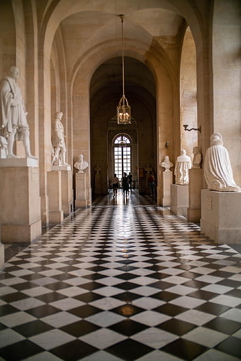 versailles, hrad, sál, muzeum, interiér, sochy, chodba, architektura, Francie, skupina, malby