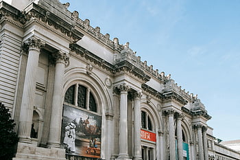 Metropolitan Museum of Art, NYC, facade, columns, sculptures, classic architecture, art museum, New York City, exterior, landmark, cultural institution