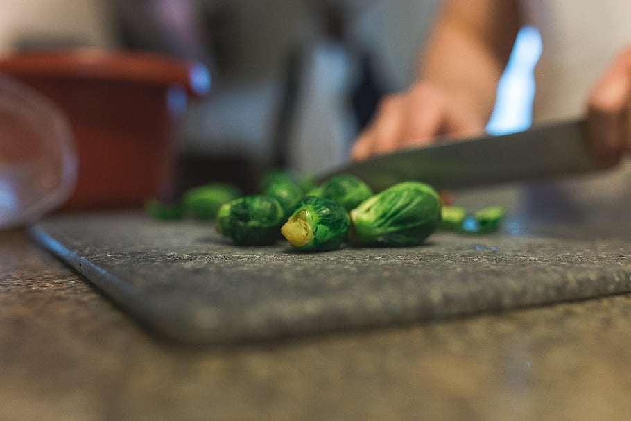 brussel Sprouts, cooking, vegetables, fresh, green, kitchen