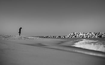 alone, sad, beach, sad Girl, sea, ocean, girl, lonely, nature, woman, solitude