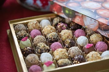 cioccolato, Tartufi al cioccolato, pralina di cioccolato, confiserie, sgranocchiare, carina, tartufi, godimento, Natale, regalo, cibo