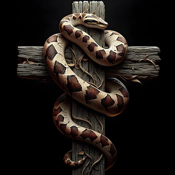 snake, wood, cross, religion, art, digital, faith, prayer, christianity, statue, jesus