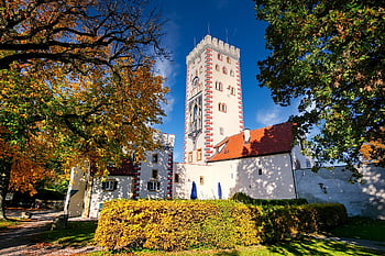 budova, Příroda, domy, okno, historické centrum, historický, architektura, město, cestovní ruch, v centru města, landsberg