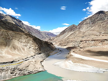 hory, poušť, údolí, jezero, Příroda, ladakh, kašmír, Indie, cestovat, cestovní ruch, nebe
