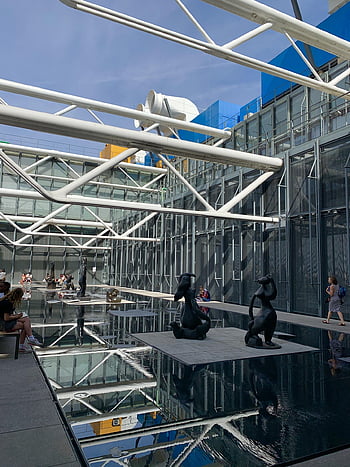 paris, museum, pompidou, travel, france, architecture, sculpture
