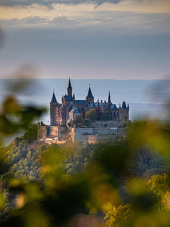 hrad, Příroda, kopec, stromy, hory, věže, budova, architektura, opevnění, citadela, pevnost