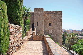 alcazaba, malaga, Španělsko, krajina, pevnost, citadela, nebe, cestovní ruch, prohlížení památek, atrakce, Příroda