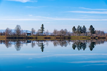 landscape, lake, water, trees, quiet, nature, blue Sky, relax, promenade, scenic, field Churches At The Danube