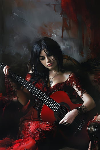 guitar, music, musician, instrument, guitarist, girl
