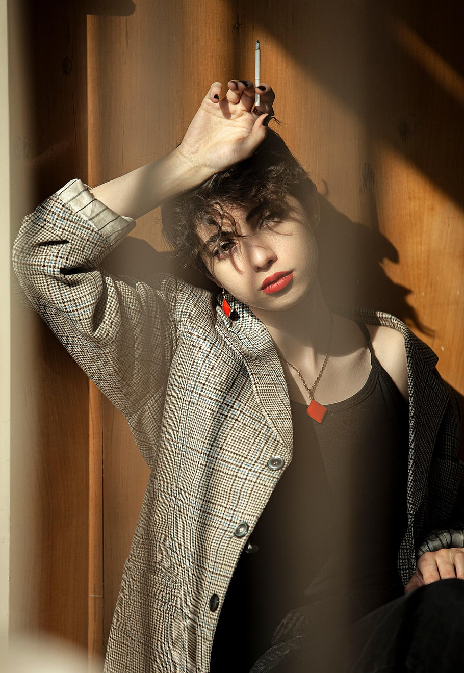 žena, svoboda, makeup, oči, světlo, zimní, kabát, portrét, Írán, dívka