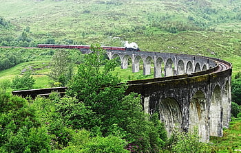 viaduct, train, bridge, railroad, traffic, landscape, architecture, railroad Bridge, scotland, glenfinnan, glenfinnan Viaduct