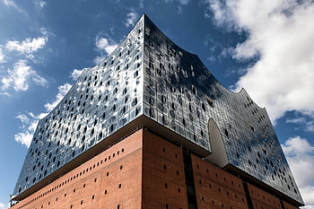 elbphilharmonie, speicherstadt, koncertní sál, Hamburg, Německo, cestovat, cestovní ruch, mezník, prohlížení památek, město, panoráma města