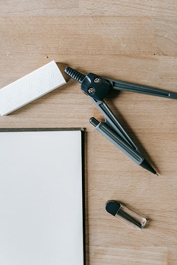 školní potřeby, dřevěný stůl, kompas, notebook, guma, třída, Kancelářské použití, letecký snímek, stůl, Studijní nástroje, vzdělávací materiály