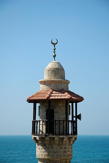 věž, pobřeží, cestovat, Příroda, letní, tel aviv, středomoří, moře, přístav, Izrael, jaffa