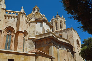 katedrála, kostel, gotický, Španělsko, tarragona, architektura, Katalánsko