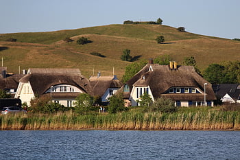 island, gager, baltic Sea, landscape, nature, coast, thatched Roof, architecture, vacation, mountains, quiet