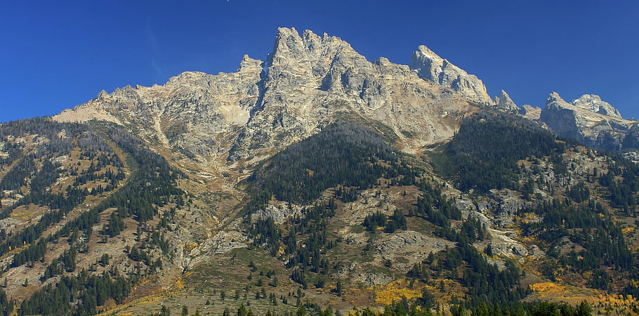 grand teton, wyoming, hora, nebe, krajina