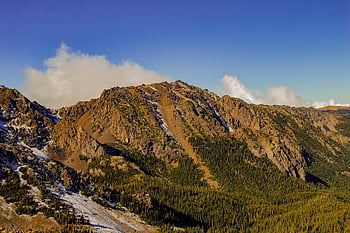 mountain, peak, sky, clouds, summit, trees, mountain Range, landscape, nature, beautiful, landscape Photography