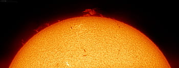 slunce, výtečnost, astrofotografie, sluneční aktivita, 3 panelové mozaika, Lunt LS80THA, B18, DSII, powermate, Grasshopper 3, Fotoaparát