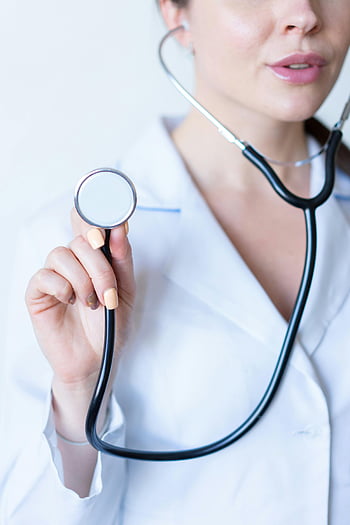 ženský doktor, stetoskop, zdravotní péče, detail, Lékař, bílý plášť, lékařské vybavení, Symbol zdravotní péče, lékařské pole, zdravotnický pracovník, lékařské praxe