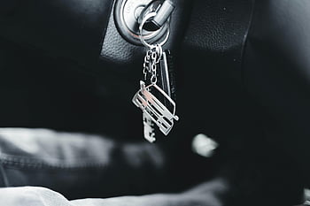 klíče od auta, kroužek na klíče, zapalování, Stříbrná klíčenka, Témata automobilů, detail, klíčenka od auta, klíče od vozidla, klíčenka, Autopříšlušenství