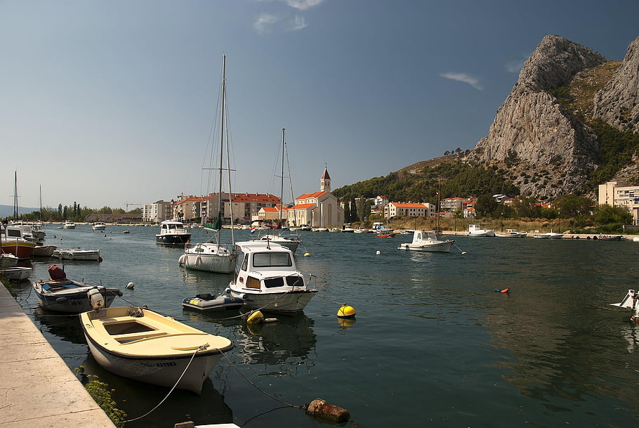 omish, croatia, sea, water, almissa, omiš, nature, sky, travel, wave, blue