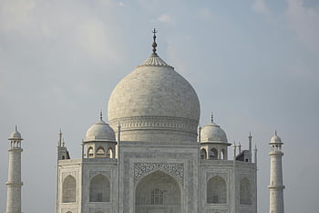 Taj Mahal, Dome, Agra, India, Mughal architecture, marble dome, stunning view, historical monument, iconic landmark, white marble, cultural heritage