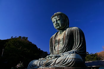 kamakura, Buddha, Japonsko, socha, náboženství, buddhismus, buddhista, velký, Daibutu, rozjímání, mnich