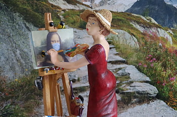 art, mona, painter, lisa, counterfeit, colour, paint Brush, woman, portrait, painting, artist