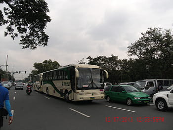 autobus, Filippine, PBPA, Associazione dei fotografi di autobus filippini, Sistemi di trasporto Transville, Camera digitale, automobile verde, traffico, strada, alberi, cielo nuvoloso