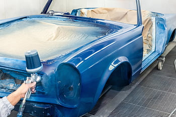 malíř, sprej, auto, oldtimer, stříkací pistole, malovat, obnovení, opravit, automobil, tapety na plochu, automobilového průmyslu