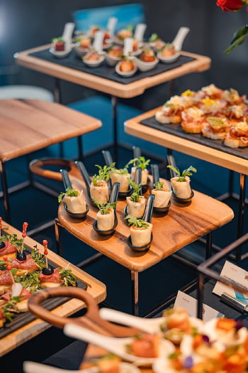 food, canapes, snack, finger Food, spoon, bouffet