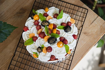 cake, cream, fruits, vanilla, chocolate, nature, summer, raspberry, blackberry