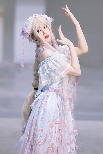 女の子、 モデル、 コスプレ、 恵み、 ダンス